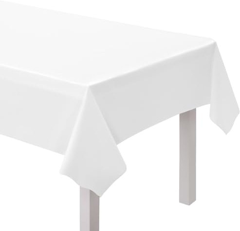 Amscan 9915404-217 - White Eco-Friendly Recyclable Paper Party Table Cover - 2.74m
