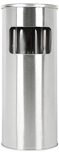 THINFAR Papelera con Cenicero, Papelera Cenicero sobre pie exterior con cubo interior 30L disponible para hotel jardín exterior y supermercado (1 unidad)