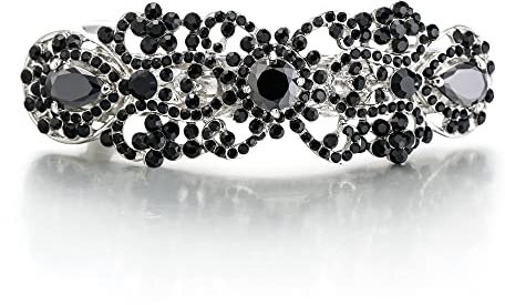 EVER FAITH Haarspange Hochzeit österreichischen Kristall CZ Art Deco Blume Träne Tropfen Haarclip Haarschmuck für Damen Braut Party klar Gold-Ton