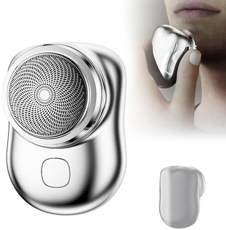 Zynewa Mini Rasoir Electriques Hommes,Rasoir de voyage portable Tondeuse à barbe,rasoir humide et sec pour hommes,Rasoir rechargeable USB,rasoir électrique lavable pour la voiture et le voyage