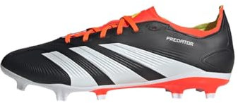 adidas Unisex Predator League Firm Ground Football Boots, Core Black / Cloud White / Solar Red, 46 EU