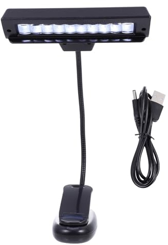 SAFIGLE Pinza De Luz De Lectura Led Para Atril De Piano Con Mini Lámpara De Escritorio Ajustable De Metal Batería Para Estudio Y Práctica Musical