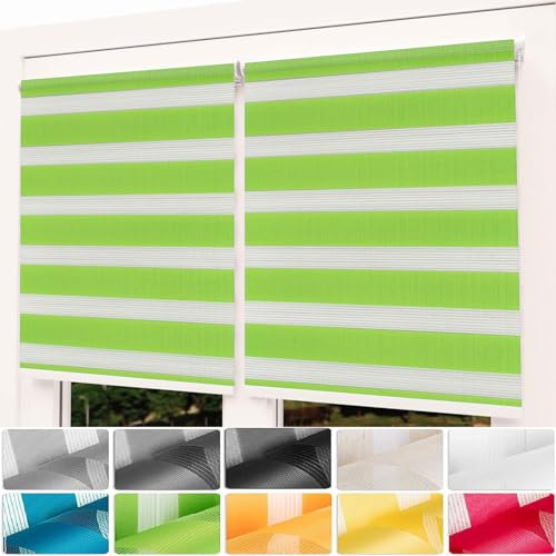 Verdunkelungsrollo Klemmfix 120 x 200 cm Verdunkelung Sonnenschutz Klemmrollo Rollo Thermo Rollo inkl. Zubehör für Fenster und Tür, Grün