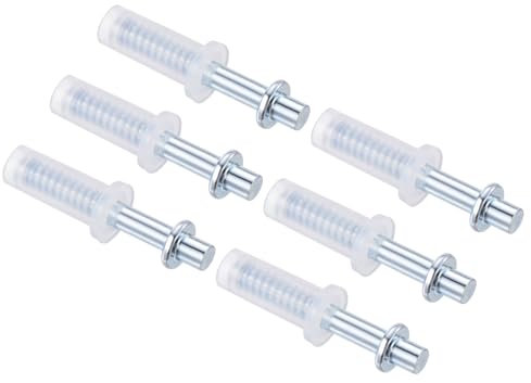 sourcing map Quincaillerie pour Porte Pliante, Lot de 6 Pivots Supérieurs pour Porte Pliante, Kit de Réparation pour Quincaillerie de Porte Pliante de Placard, Couleur Argent