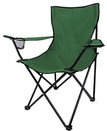 OUYUE Campingstuhl Klappbarer, Gepolsterter Liegestuhl Mit Rückenlehne, Strandstuhl, Angelstuhl, Tragbarer Lounge-Sessel, Outdoor-Sessel Mit Getränkehalter Angelstuhl (Color : A)