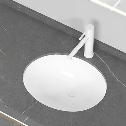 Bathroom Vessel Sink Scratch To Resistant Sink Undercounter Oval Wash Basin Modern Simple Washbasin Easy To Install For Small Apartment Home Hotel Restaurant