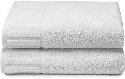 Top Towel - 2 Toallas de Ducha - Toallas Blancas Hotel - Toallas de baño Grandes - Algodón 100% - Blanco - 70x 140 cms