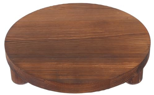 ULDIGI Holzpflanzenständer Für Innenbereich Blumentopfhalter Mit Holzstruktur Robust Und Langlebig Zum Schutz Von Böden Vor Nässe Leicht Zu Tragen Und Umzustellen Für Dekoration Und Aufst