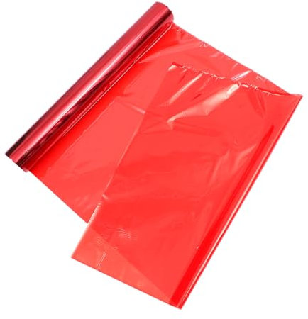 SEWOART Blumen Cellophanfolie 40cm Breit Geschenkverpackung Folie Rot Verpackungsfolie Für Blumensträuße Bastelverpackung Hochzeit Valentinstag Jubiläum