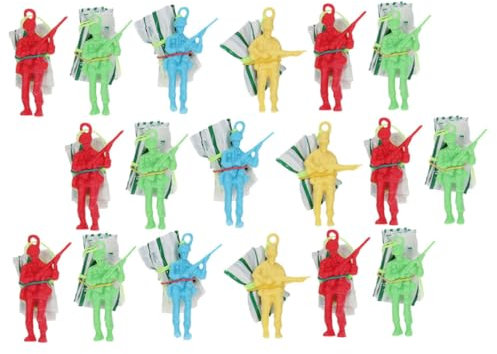 KONTONTY 30stücke Fallschirm Spielzeug Soldaten Fallschirmspielzeug Junge Mädchen Outdoor Fliegende Spielzeug