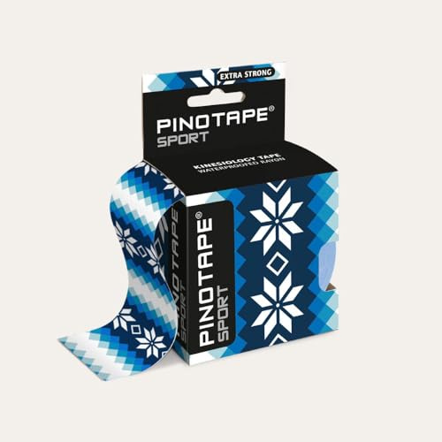 Pinotape Sport Kinesiologie Tape | 5 Meter x 5 cm | Wasserfestes Kinesiotape | Extra Stark | Hochwertiges, Elastisches Therapieband für Sport und Therapie | Nordic Style (1)