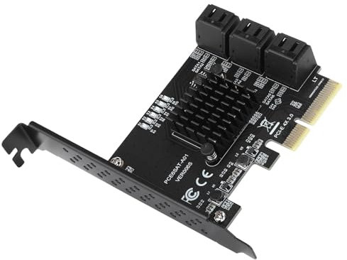 Erweiterungskarte PCIE, PCIE3.0 GEN3 4X Interface Hub A CardP CI zu 6Port SATA3.0 Festplatte 6G E