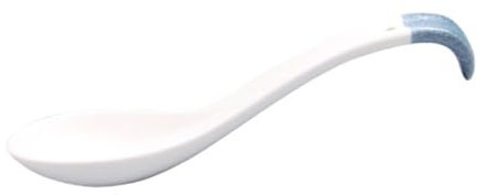 HOLIDYOYO Japanese Style Ceramic Ladle Spoon White Kitchen Utensils Serving Spoons Tableware Flatware for Home Restaurant