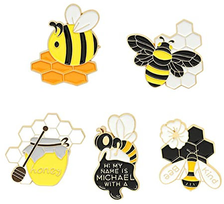 SOIMISS 5stücke Bienenbrosche Aus Legierung Cartoon Anstecker Kleiderbrosche Diy Mini Bienen Accessoire Kreative Entzückende Abzeichen Brosche Pin Zubehör