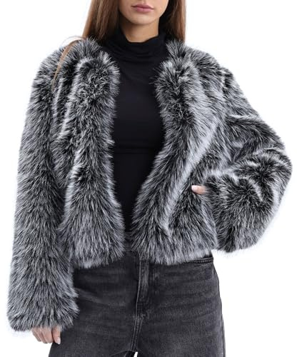 Amazhiyu Cappotto in Pelliccia da Donna, Giacca in Plüsch con Cappuccio, Pelliccia Sintetica, Giacca in Pelliccia, Giacca in Pelliccia Sintetica, Giacca in Pile a Manica Lunga, Cappotto in Pelliccia