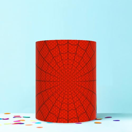 RED SPIDER WEB SUPERHERO CAKE WRAP AROUND EDIBLE CAKE TOPPER ICING DECORATION 1 SHEET