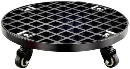 Chariot de jardinage en FRP robuste, capacité de charge 440 lb, chariot rond avec roues pivotantes de qualité industrielle et bordures en aluminium, idéal pour déplacer 40cm/16in