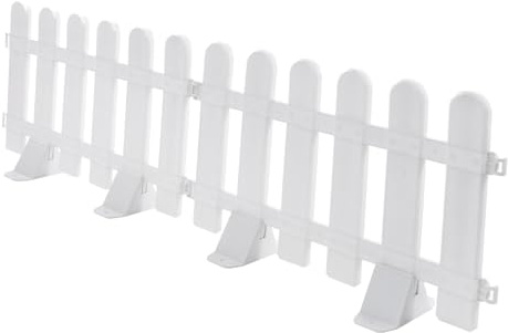 ibasenice 2pièces Clôture De Jardin Plastique Blanc Pour Bordures De Pelouse Et Potagers Utilisable Extérieur Pour Décorations De Noël Et Fêtes