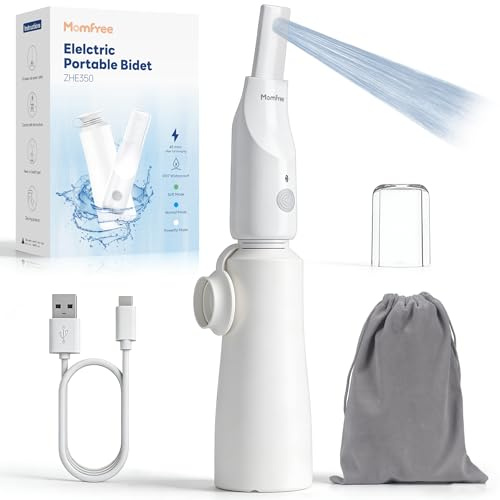 Portable Bidet for Travel - Electric High Pressure Handheld Bidet Sprayer with USB-C Charging & 3 Speed Modes, IPX7 Waterproof Travel Bidet for Women, Men, Postpartum Care, Personal Hygiene