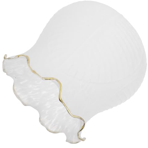 KOMBIUDA Cubierta de Vidrio Esmerilado para Lámpara E27 Pantalla de Cristal Diseño de Borde Diámetro Medio de 4-45 CM Accesorio para Iluminación del Hogar y Decoración Interior