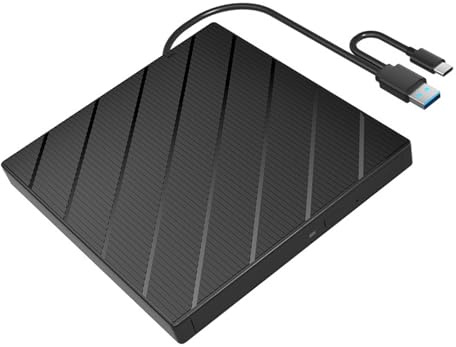 Fitooles Portatile USB3.0 Tipo C Combo DVD Esterni Drive CD Masterizzatori Con Spine Funzione di Riproduzione Per Desktop Laptop Utilizzare Più Dispositivo Compatibilità Bruciatori