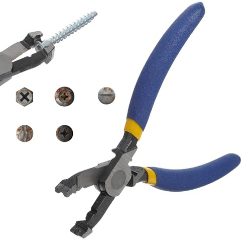 Multi-Function Screw Extractor Pliers, Stripped Screw Remover Tool with Non-Slip Mouth, Remove Rusted Screws, Screws Pliers for Tightening, Loosening and Gripping Nuts and Bolts