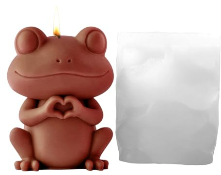 Animal Shaped Candle Mold Kit - Silicone Molding Shapes, Detailed Craft Designs | Turtle Frog Puppy 6.5x6.5x8.2cm 6.5x5.5x8cm 6.5x5.5x8cm 2.4x2.2x3.3inch Flexible Non Stick