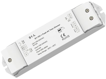 Interruttore a pulsante dimmer Triac AC 0/1-10V(AC Triac Dimmer Only)