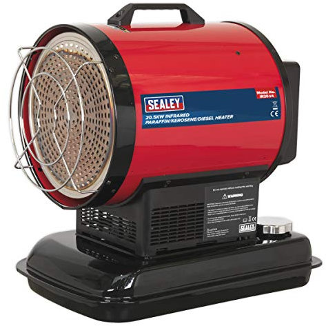 Sealey IR20 Infrarot Paraffin/Kerosin/Diesel Heizstrahler 230V, rot, 20,5 kW
