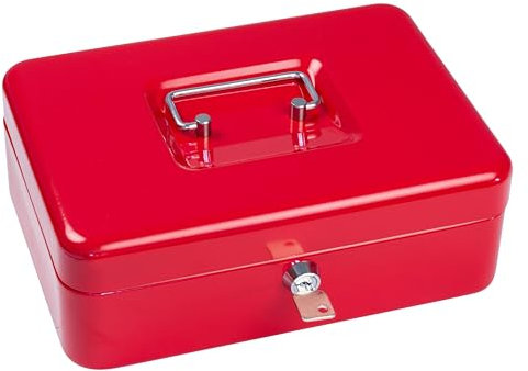 NEU!! SAX Geldkassette 25x18x9 cm, Münzeinsatz, ROT