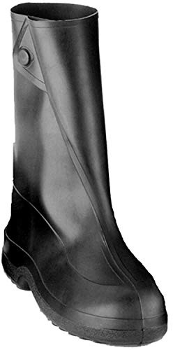 Tingley 1400 Rubber 10 Work Overshoes, Black, Cleated Outsole, 2XL