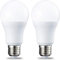Amazon Basics ampoules LED Culot Edison à vis E27 10 W (équivalent 75 W) Blanc froid Intensité non variable, Lot de 2