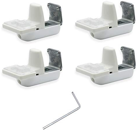 4er Montage-Set Klemmträger Plissee Cosimo, Zubehör Klemmfix Klemmhalterung (Klemmfix ohne Bohren (#1 Metall)