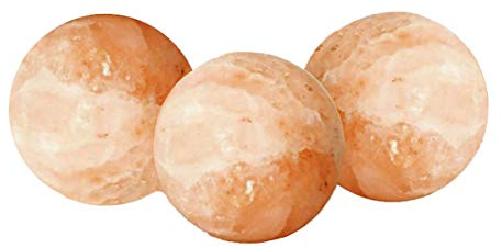 Clossy London - Piedras de masaje terapéuticas de cristal de sal del Himalaya (3 piedras de sal suaves en forma de bola)