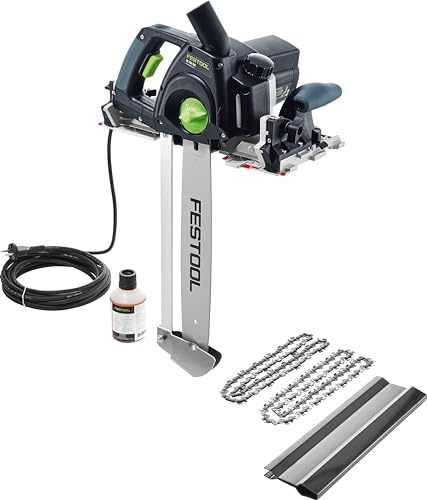 Festool Dämmstoffsäge IS 330 EB - 330 mm Schwertsäge 1600 W - 60° Gehrung | Ideale Kettensäge für Holzfaser, PUR & EPP Dämmstoffe, kompatibel mit Führungsschiene, inkl. Sägeketten & 250 ml Haftöl