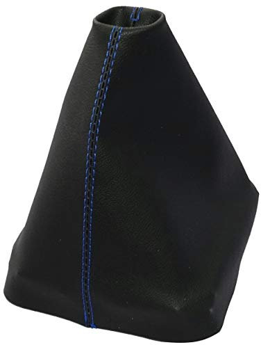 AERZETIX - Cuffia Soffietto - per Leva del Cambio - in Similpelle - pelle Nero con Cuciture Blu