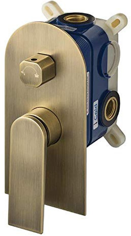 Stoneart Duscharmatur Unterputzarmatur Dusche Armatur Unterputz Bad Wasserhahn Einhebelmischer Unterputz für Dusche Leeo 971764 gold, matt