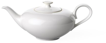 Villeroy & Boch Signature Anmut Gold Teapot, 1 Litre, White/Gold