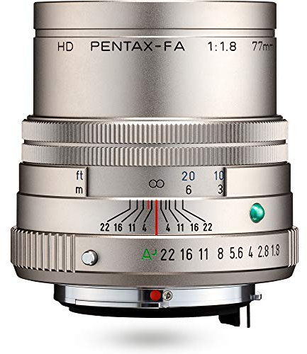 HD PENTAX-FA 77mmF1.8 Limited Silver Limited Medium teleobiettivo obiettivo primario, rivestimento HD ad alte prestazioni, rivestimento SP, membrana rotonda, corpo in alluminio lavorato