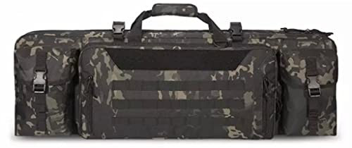 Gewehrkoffer Gewehrkoffer Tactical Double Gun Bag, 32/42 Zoll Soft Rifle Cases Outdoor Tactical Carbine Rifle Bag Abschließbare Angelrutentasche Rucksack für Jagd Schießstand Sport Camouflage,36 Zoll