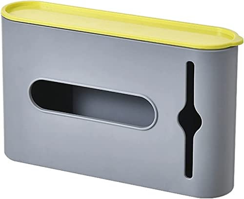EdirFtra Garbage sack storage box wall-mounted plastic waste sack stand bathroom kitchen wall-mounted plastic waste bag stand,C