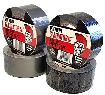 Strong Ultimate Cloth Tape Black Tape (50 MESH) Black 50mm x 25m, The Ultimate High Strength Waterproof Gaffer and Duct Adhesive Cloth Repair Tape
