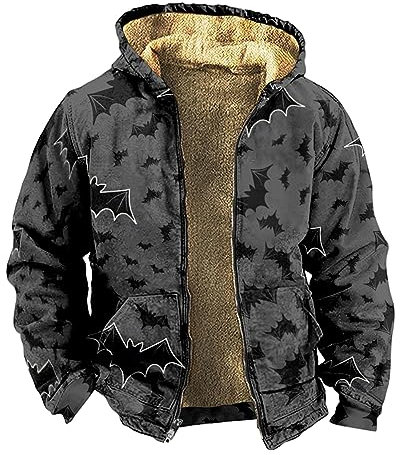 KONG JIMFAN Regenjacke Herren Sportjacke Herren Motorradbekleidung Mann Herren Winterjacke Herbstjacken Herren Steppjacke Herren Sport Jacke Motorrad Kleidung Herren Felljacke Herren(Gray,S)