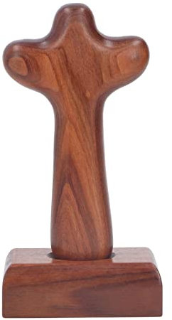 BLSYHDH Holzkreuze, Geschnitzte Kreuze, Textur, Holz, Taufkreuze, Magnetisch, Stehend, Exquisites Polieren, Taufgeschenke Zum Anfassen, Wand- und Tischdekoration, Spirituelle Religiöse Räume, Kirchen,