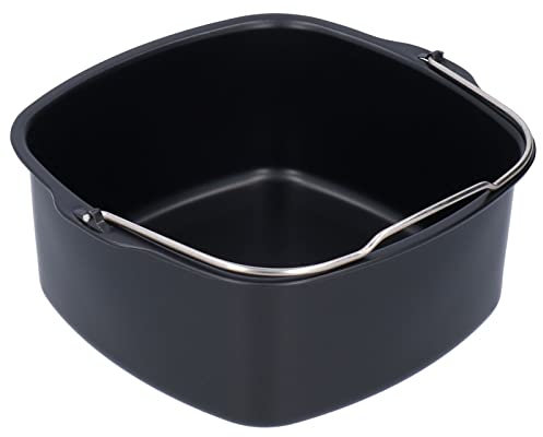 GLOGLOW Moule à Gâteau de Friteuse, Moule à Gâteau en Fer carré Inoffensif pour Restaurant pour HD9925 HD9860 HD9905 01 pour Cuisine pour la Cuisson (18cm)