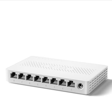Tenda SE108 - Router Ethernet no administrado de 8 Puertos 2.5G, 4 Puertos Base-T de 2.5G, Capacidad de conmutación de 25 Gbps, Compatible con 100/1000/2500 Mbps, para Entretenimiento doméstico o