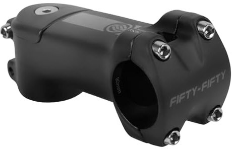 FIFTY-FIFTY Fahrrad Vorbau mit 31,8mm Lenkerklemme, Aluminiumlegierung Lenkererhöhung Fahrrad, 7 Grad kurzer Lenkervorbau geeignet für Mountainbike, Rennrad, E-Bike (90mm)