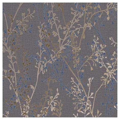 Boutique Breeze Sprig Blue Wallpaper | Paste The Wall Application | Suitable for Any Room | Floral Wallpaper