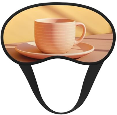Cup Print Eye Mask for Sleeping Sleep Mask Soft Comfort Eye Shade Blackout Eye Mask Travel Camping