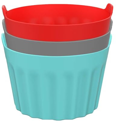 Pirottini da forno per friggitrici ad aria calda – stampo antiaderente in silicone | teglia antiaderente, per friggitrici, per muffin, friggitrice ad aria, pirottini da forno, cupcake in